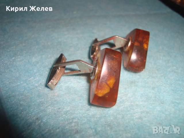 СТАРИ РУСКИ КЕХЛИБАРЕНИ КОПЧЕТА за РЪКАВЕЛИ БУТОНЕЛИ БАЛТИЙСКИ КЕХЛИБАР СССР РЕТРО БИЖУ 26251, снимка 6 - Антикварни и старинни предмети - 34806252