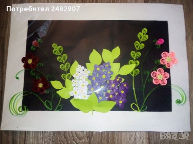 Ръчно изработена арт декорация - квилинг картина