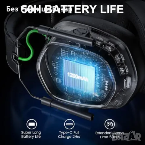 Нови Skapendy VK81 – професионални безжични слушалки за игри – мощен звук, снимка 3 - Слушалки и портативни колонки - 48890755