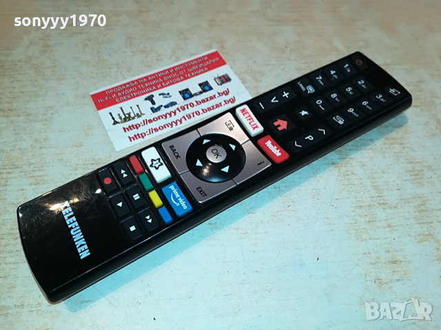 TELEFUNKEN NETFLIX YOUTUBE REMOTE-GERMANY 2203221820, снимка 4 - Дистанционни - 36197525
