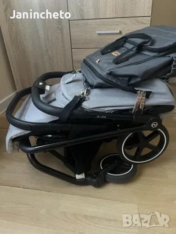 Количка Cybex Eezy S+ 2 Lava Grey + Подарък раница Chipolino, снимка 5 - Детски колички - 55890580