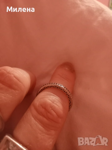 Сребърен пръстен Пандора , снимка 4 - Пръстени - 53621297