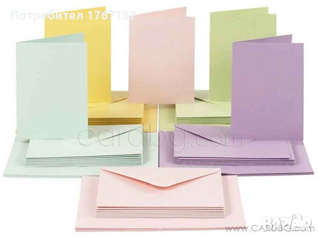 Заготовки за картички с плик Основи за покани Голям избор на цветове