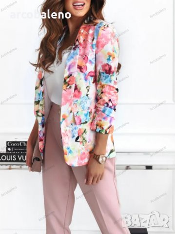 Модно пролетно палто с принт Ежедневен малък костюм, 5цвята - 023, снимка 18 - Сака - 39988653
