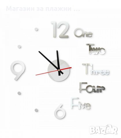 Стикер стенен часовник - модел 4246, снимка 4 - Стенни часовници - 34230603