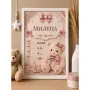 Bestseller - Бебешка визитка с мече за момче или момиче с рождени данни, снимка 3