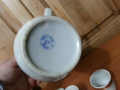Стар български порцелан каничка с чашки, снимка 2