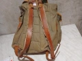 Брезентова раница от соца с кожен капак 51х43см, снимка 5