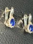 Сребърни обеци естествен САПФИР  чисто нови 925 silver obeci , снимка 4