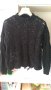 Черен мрежест овърсайз пуловер, снимка 1 - Блузи с дълъг ръкав и пуловери - 34805620