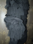Juffrouw jansen M- Уникален топ в черно с волани от тюл, снимка 12