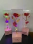 ВИСОКА 40СМ!Златна роза Golden Rose 24k Rainbow, LED Лента, Светеща, Кутия, снимка 3