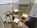 Van Cleef & Arpels VCA Mother of Pearl Onyx Alhambra Дамски Часовник, снимка 6