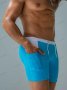 Мъжки плувни шорти със средна дължина със странични джобове, 3цвята - 023, снимка 3