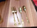  комплект  позлатени вилички и лъжички, снимка 5