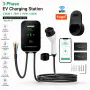 офесионална SMART зарядна станция Type 2 22kW 32A WiFi RFID 5м, снимка 1