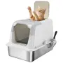 PawHut Котешка тоалетна с капак, лъжичка, снимка 2