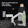 Пистолет за горещ въздух Huepar Tools HG01 с цифров дисплей, 50 °C - 660 °C, 10 аксесоара + защити, снимка 3