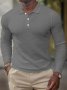 Едноцветна мъжка тениска с копчета и дълъг ръкав, 5цвята , снимка 5