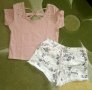 Летен дамски комплект - къси гащи и тениска "топ" , снимка 1 - Комплекти - 44459002
