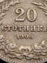 МОНЕТА 20 стотинки 1906г. ЦАРСТВО БЪЛГАРИЯ СТАРА РЯДКА ЗА КОЛЕКЦИОНЕРИ 35901, снимка 7