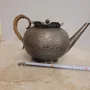 рядък ръчно изработен посребрен чайник, снимка 1