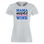 Дамска тениска Mama needs wine, снимка 4