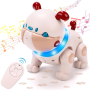 KaeKid Играчка куче робот с дистанционно, интерактивна, успокояваща музика, запис, повторение, 3+ г.