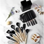 Кухненски комплект от 19 части Cheffing KSUT01 - ножове, силиконови прибори, поставка и дъска, снимка 6