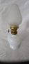 Бяла , стъклена лампа за декорация ,но и работи с фитил, снимка 2