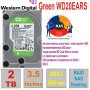 HDD 3.5` SATA 2 TB WD Green WD20EARS, снимка 1 - Твърди дискове - 40584545