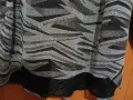 НОВА раз. 58-4xl ЕФЕКТНА И КРАСИВА ОФИЦИАЛНА БЛУЗКА-ТУНИКА В ЧЕРНО И СРЕБРИСТО, снимка 6