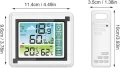 Метеорологична станция, 3 безж. предавателя, обхват 60м, LCD екран, снимка 6