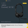 Нови Jabra Evolve2 30 SE Стерео Слушалки С Шумопотискане - USB-C, снимка 10