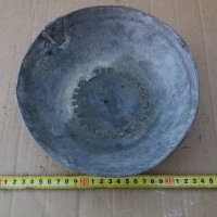 кована медна калайдисана възрожденска купа , снимка 5 - Антикварни и старинни предмети - 35907086