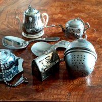 Стари ЦЕДКИ ЗА ЗАПАРВАНЕ НА ЧАЙ и лъжички за чай, снимка 8 - Колекции - 35776168