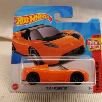 💕🧸Метална количка Hot Wheels, Tesla Roadster, 1:64, оранжева, снимка 1 - Колекции - 44348409