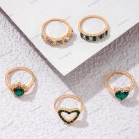 Дамски моден комплект бижута(пръстени), 3модела - 023, снимка 11 - Пръстени - 41292813