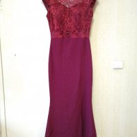 Официална рокля в цвят бордо , снимка 1 - Рокли - 38997026