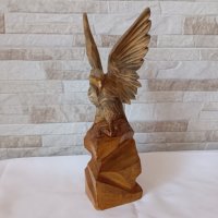Стара дървена фигура - Орел - дърворезба, снимка 2 - Антикварни и старинни предмети - 37849319