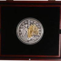 50 евро Френска Позлатена Сребърна монета 2003 1кг , снимка 2 - Нумизматика и бонистика - 40792796