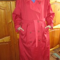 Червен дамски шлифер , снимка 2 - Шлифери - 40068640
