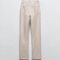 Нов Zara кожен панталон с цепки, размер 38(S/M), снимка 6 - Панталони - 42526902