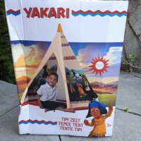 John Yakari Teepee, индианска Палатка за игра, Къща за игра с отпечатан мотив за деца, Бежов цвят, снимка 2 - Други - 34636505