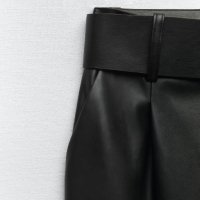Нов кожен панталон Zara, размер M/L, снимка 7 - Панталони - 39920617