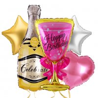 Комплект Балони "Happy Birthday" /5 броя/, снимка 1 - Декорация за дома - 34389134