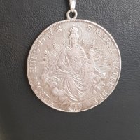 Рядка и стара сребърна монета с верижка Hungary 1/2 Thaler 1787  , снимка 11 - Нумизматика и бонистика - 40371479