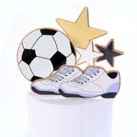 Футбол футболна топка звезди обувки сет картонени топери украса за торта парти рожден ден футболни, снимка 2 - Други - 40008335