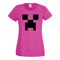 Дамска тениска Creeper Face 1 майнкрафт Minecraft,Игра,Забавление,подарък,Изненада,Рожден Ден., снимка 10 - Тениски - 36520486