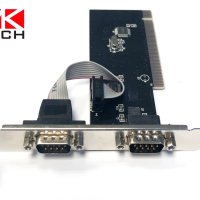 PCI to Serial 2 ports High Profile MKTECH - НОВИ, снимка 2 - Мрежови адаптери - 40798724